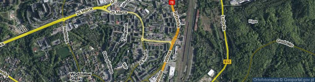 Zdjęcie satelitarne Jana Pawła II ul.